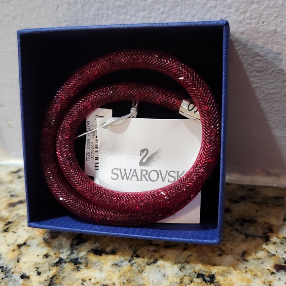 Swarovski Stardust Ruby Ladies Double Bracelet 5139748 ~ New - Picture 14 of 15